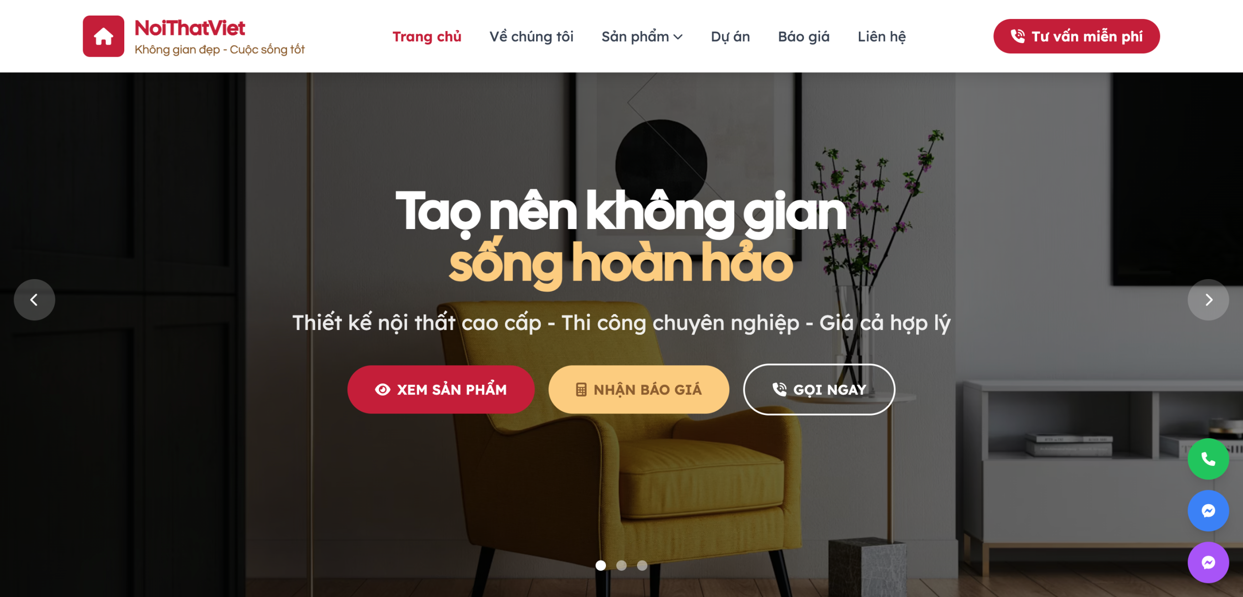 WPNoiThatViet – Mẫu website nội thất